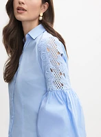 Crochet Balloon Sleeve Blouse