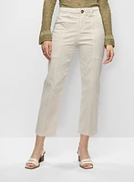 Capri à jambe étroite avec poches obliques