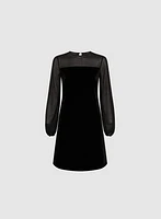 Robe courte en velours