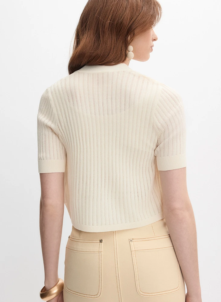 Pointelle Knit Bolero