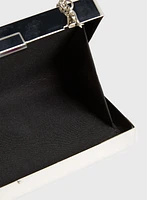 Pochette rectangulaire à cristaux