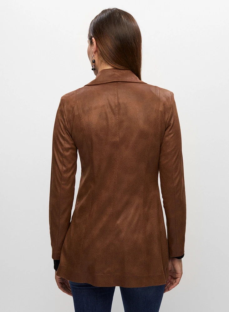 Vex - Veste style redingote en faux suède