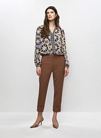 Haut à motif cachemire et pantalon à revers