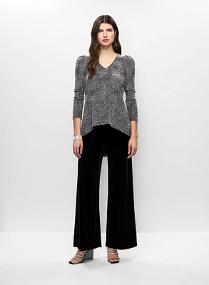 Tunique à motif animal et pantalon en velours