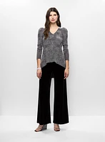 Tunique à motif animal et pantalon en velours