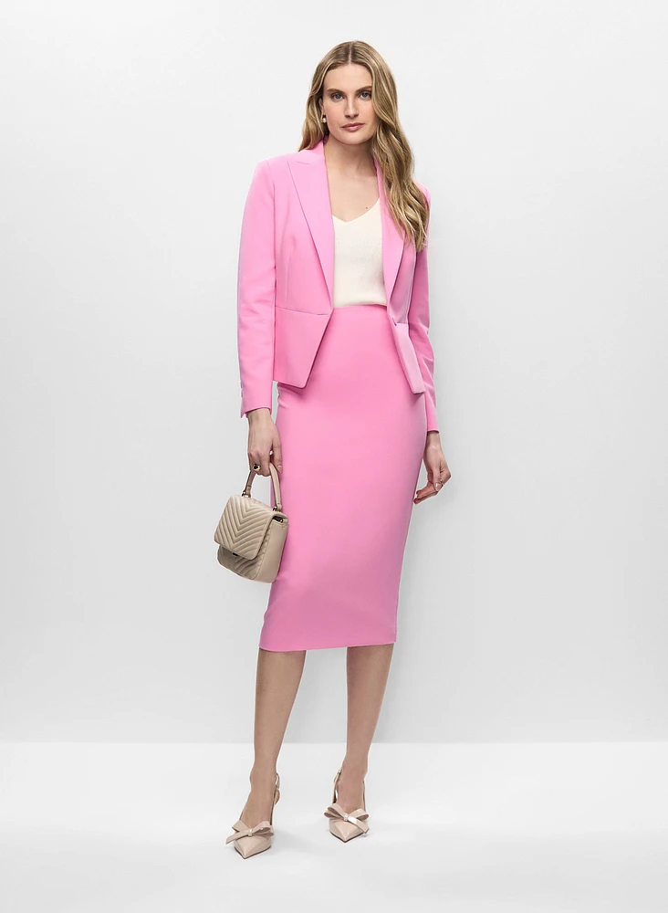 Blazer à un bouton et jupe droite