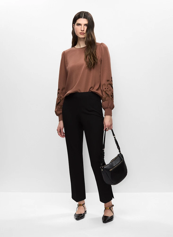 Haut à applique et pantalon Amber