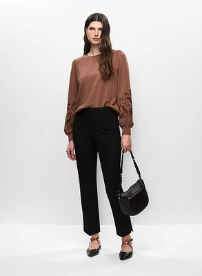 Haut à applique et pantalon Amber