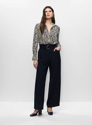 Haut à motif chevrons et pantalon large