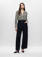 Haut à motif chevrons et pantalon large