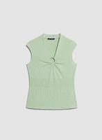 Ring Detail Cap Sleeve Top