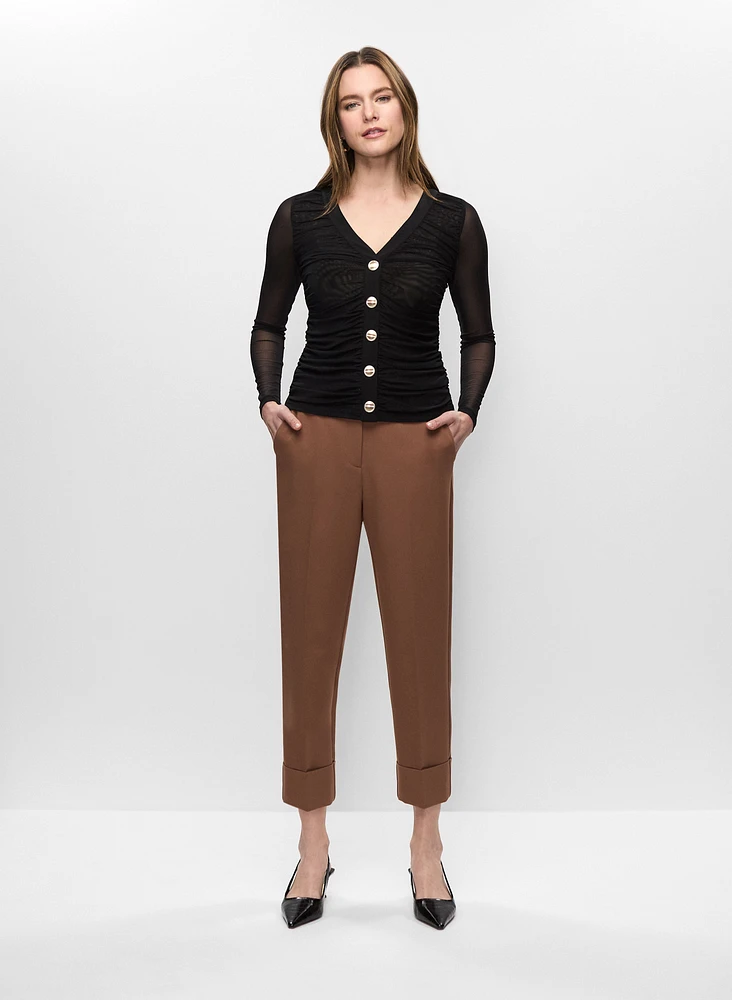Haut à boutons et pantalon cheville