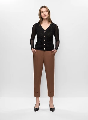 Haut à boutons et pantalon cheville