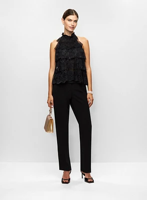 Haut à dentelle et pantalon coupe Juliette