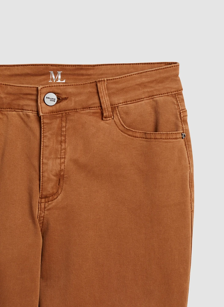 Jean à jambe étroite en denim doux