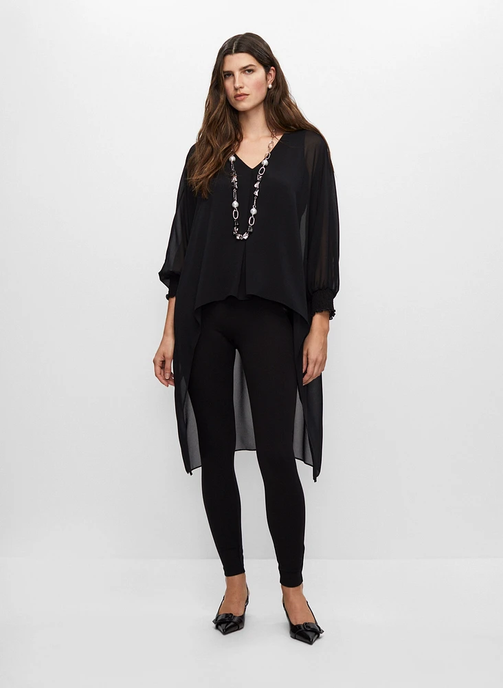 High-Low Chiffon Tunic