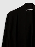 Cardigan à franges et ourlet asymétrique