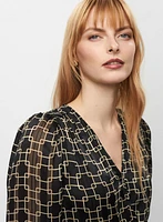 Geometric Motif Blouse