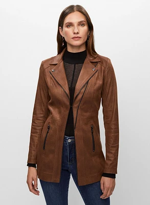 Vex - Veste style redingote en faux suède