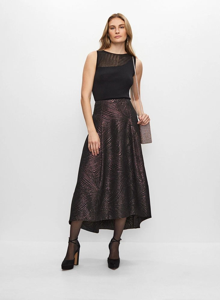 Camisole illusion et jupe asymétrique
