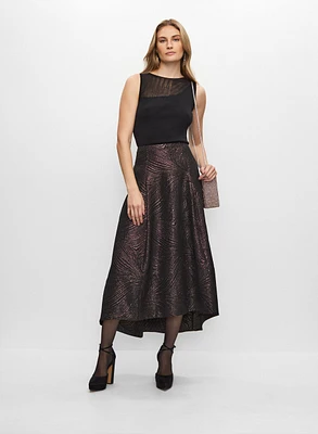 Camisole illusion et jupe asymétrique