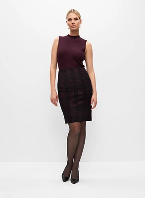 Ottoman Plaid Print Skirt