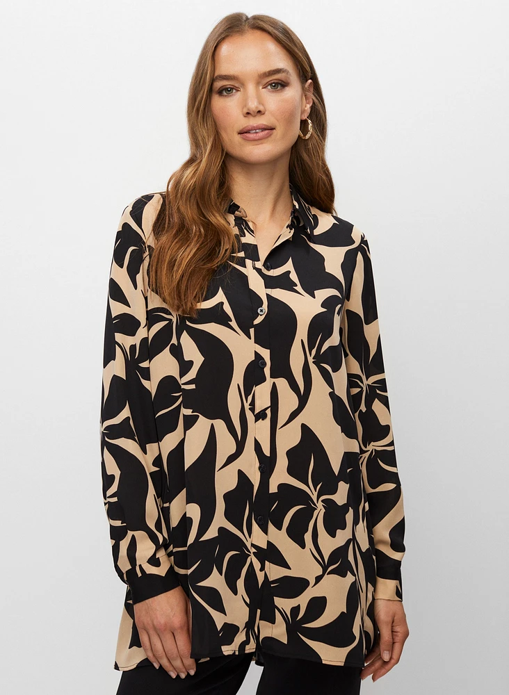 Abstract Floral Motif Tunic