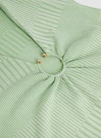 Ring Detail Cap Sleeve Top