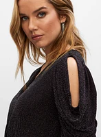Robe scintillante à épaules dénudées