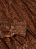 Animal Print Chiffon Top