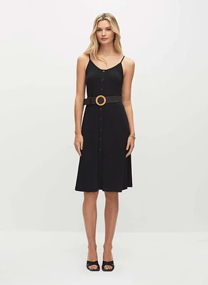 Robe de jour à bretelles avec ceinture