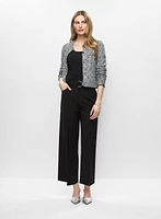 Cardigan en tweed et pantalon jambe large
