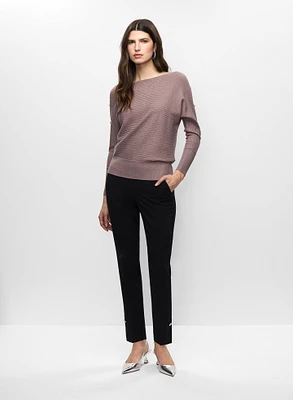 Pull à manches ajourées et pantalon étroit