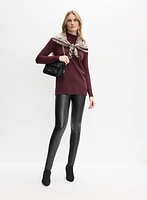 Vegan Leather Slim Leg Pants