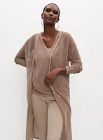 Cardigan long et métallisée