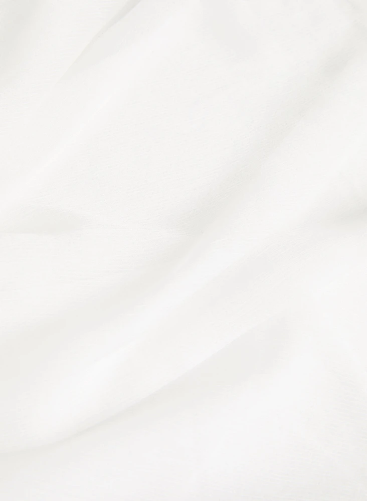 Rectangular Textured Crepe Scarf