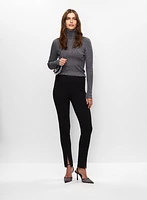Pull à col roulé et tricot côtelé