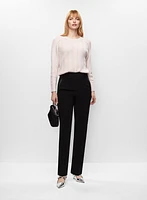 Pull en tricot pointelle et pantalon tuxedo