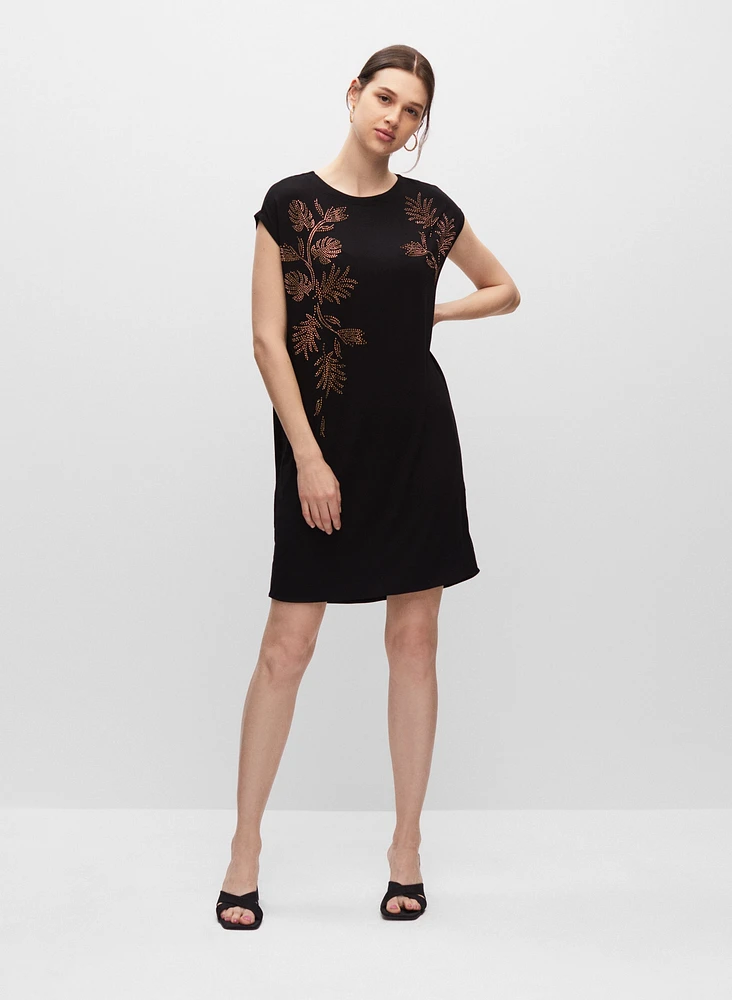 Floral Placement T-Shirt Dress
