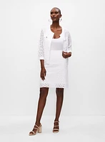 Veste à manches 3/4 motifs en dentelle