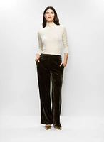 Haut col montant et pantalon en velours