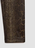 Kayla Pull-On Snakeskin Print Pants