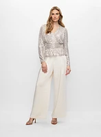 Haut en sequins et pantalon large