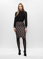 Haut à sequins et jupe brodée