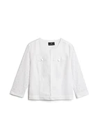 Veste à manches 3/4 motifs en dentelle