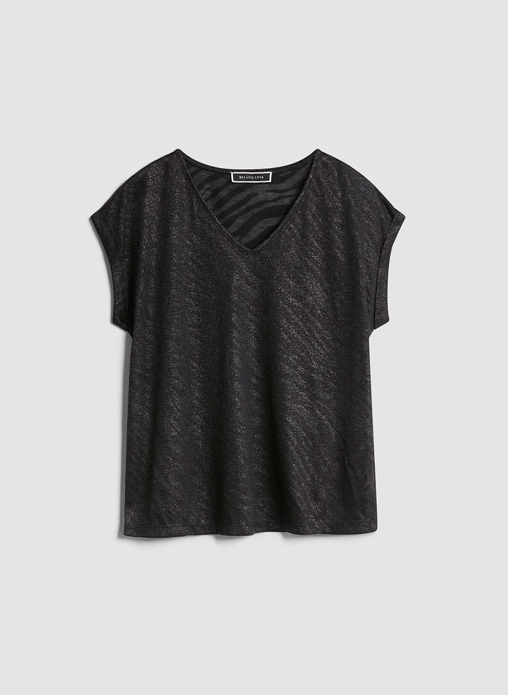 Metallic Zebra Motif Tee