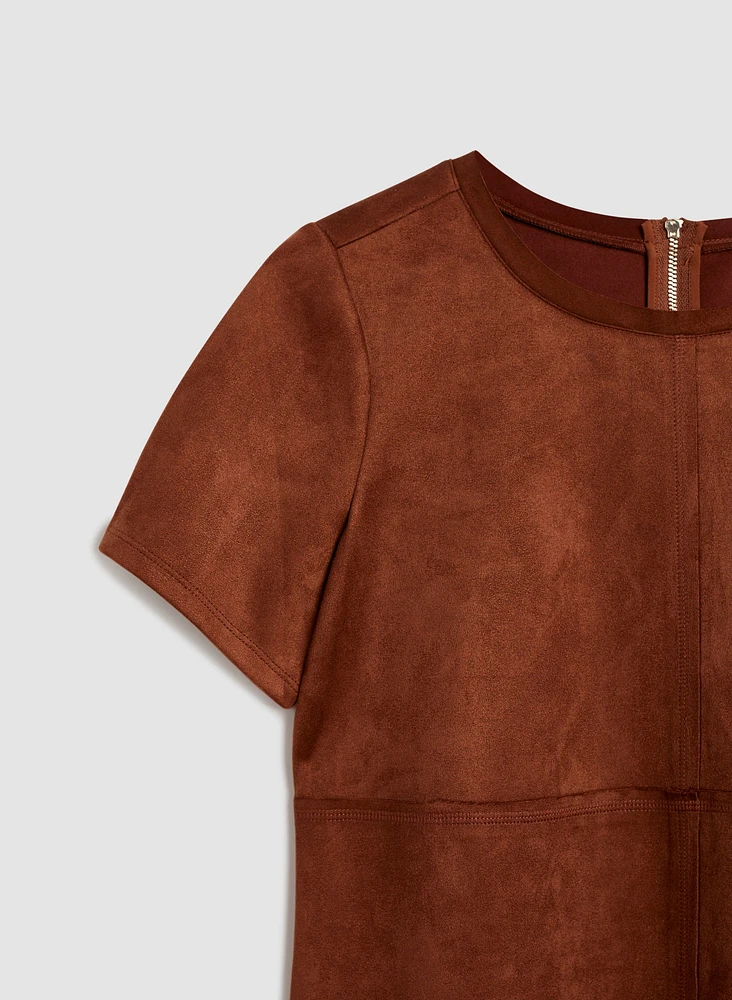 Faux Suede Dress