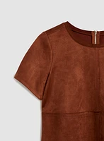 Faux Suede Dress