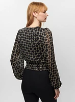 Geometric Motif Blouse