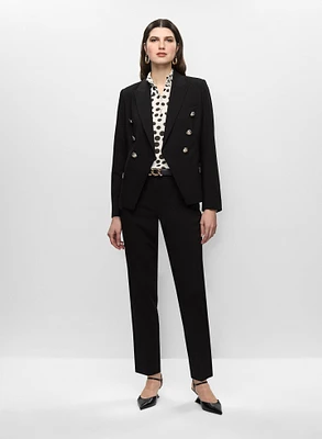 Veste à col tailleur et pantalon à jambe étroite